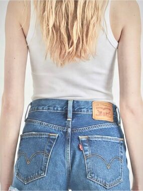 Levi's 501 High-Rise Blue Denim Jeans Shorts